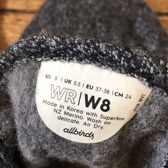 Allbirds Gray The Wool Runners Sneakers Womens 8‎ Walking Comfort Shoes - Picture 10 of 10